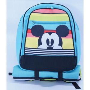 Mickey Mouse Backpack Disney With Picnic Play Mat Blue NWOT Excellent Condition
